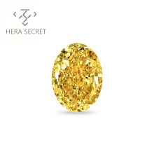 ForeverFlame  fancy yellow 8ct 10mm*14mm vvs Oval Cut diamond CVD CZ Moissanite haute couture 18K proposal ring